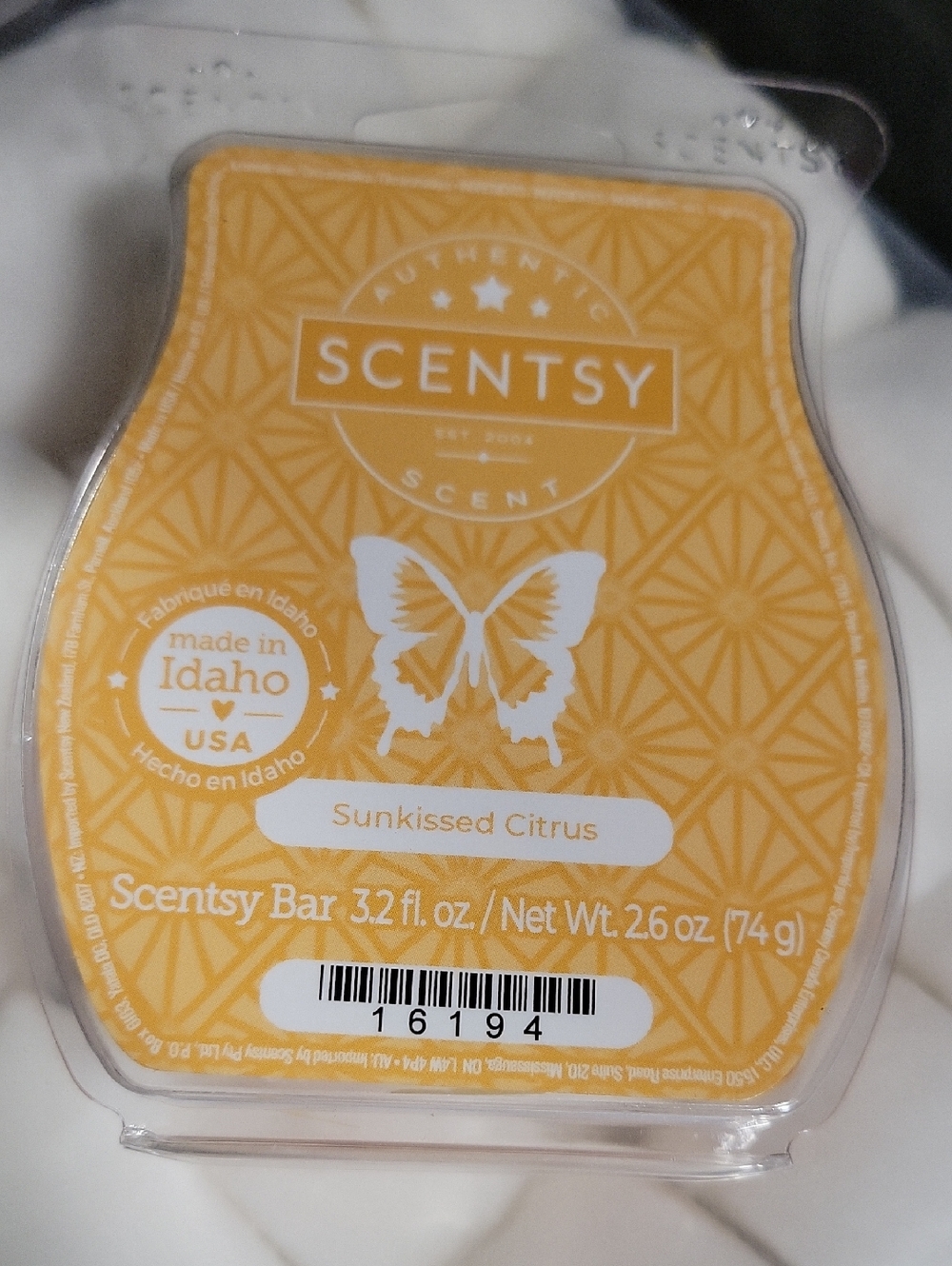Scentsy Sunkissed Citrus Wax Bar - New